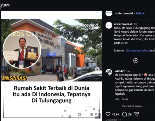 BENARKAH RSUD TULUNGAGUNG ADALAH “ RSUD TERBAIK DI DUNIA ? “